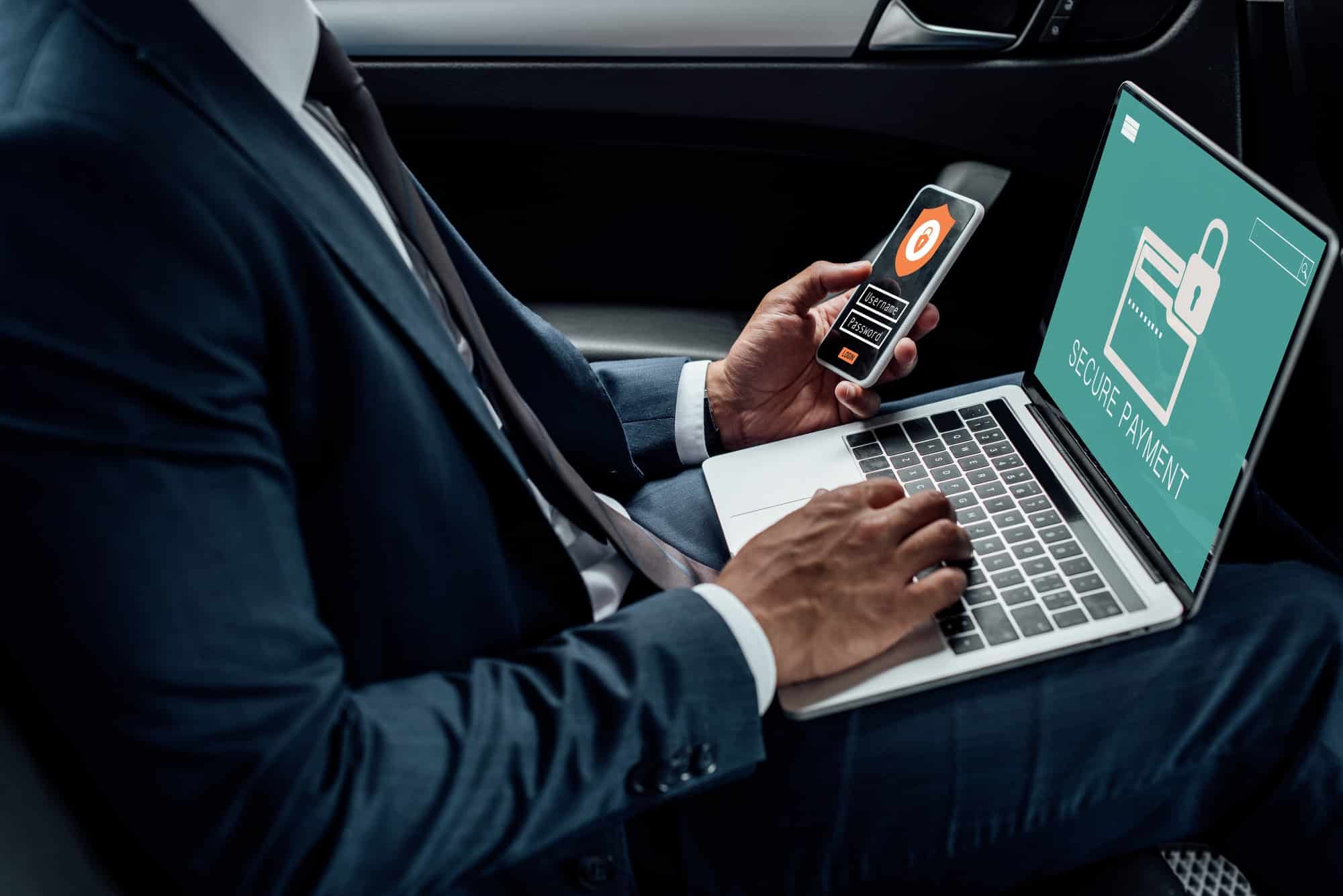 Businessman on Laptop